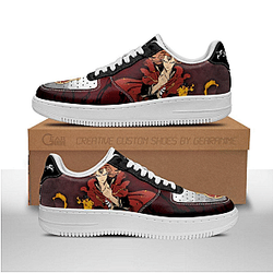 Black Clover Shoes:   Fuegoleon Vermillion Low Top Jordan Sneaker
