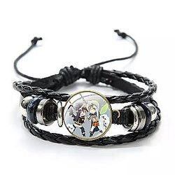 Black Clover Accessories:  Cute Chibi Yuno and Asta Leather Bracelet