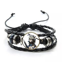 Black Clover Accessories: Classic Asta Leather Bracelet