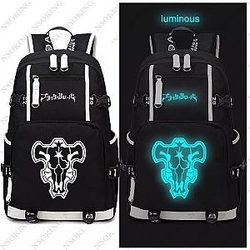 Black Clover Backpack: Luminuos Black Bull Logo Backpack