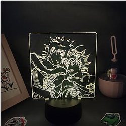 Black Clover Figure: Asta and Yuno Led Lamp 16 colors remote black base