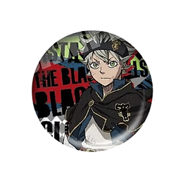 Black Clover Accessories: Asta Badges Round