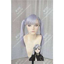Anime Black Clover Noell Silva Cosplay Wig Long Gray Purple Heat Resistant Synthetic Hair Wigs Wig Cap