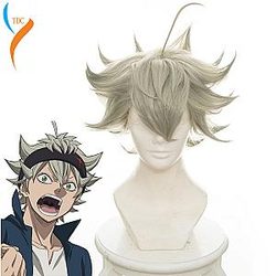 Black Clover Anime Cosplay Asta Gridelin Short Wig Cosplay Accessory Heat-resistant fiber Cosplay Wigs Costume Prop Wig Cap