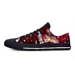 Black Clover Shoes: Asta Quarters Knight Low Top 3D Shoes