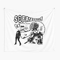 Sofaygo Draw Love Money Cartoon Style Anime Flag Tapestry
