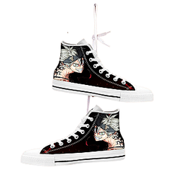 Black Clover Shoes: Classic Black Asta High Top Converse Shoes