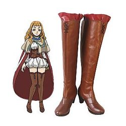 Black Clover Cosplay:Mimosa Vermillion Cosplay Brown Leather Boots