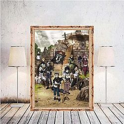 Black Clover Poster: Black Clover Character List Scroll Pictuce Hanging 29*42cm