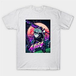 Black Clover Shirt - Asta Black Clover Anime 80s Retrowave Shirt