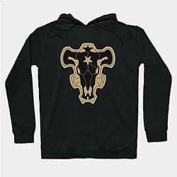 Black Clover Hoodie - Black bulls squad Hoodie