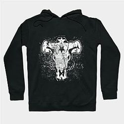 Black Clover Hoodie - Black Bulls Distressed Logo | Black Clover Hoodie