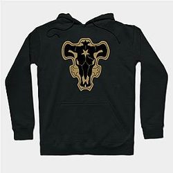 Black Clover Hoodie - Black bulls logo Hoodie