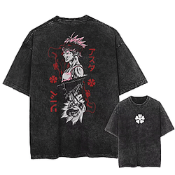 White Clover PTTT1805 Washed  Black Clover Shirt