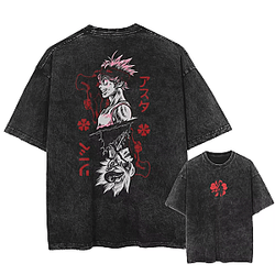 Red Clover Shadow PTTT1805 Washed  Black Clover Shirt
