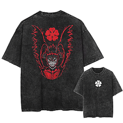 Devil Wings PTTT1805 Washed  Black Clover Shirt