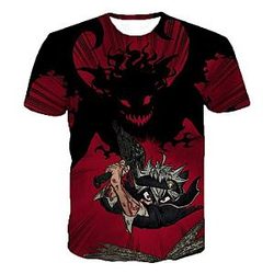 Black Clover 3D Printed T-Shirt - Summer Fashion Casual Black Clover T-shirts