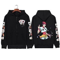Black Clover Hoodie - Deck Of Cards Print Zipper Hoodies