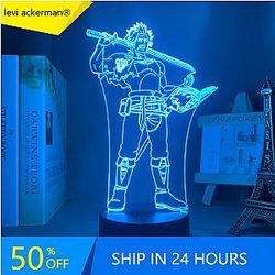 Black Clover Lamp - Anime Led Light Yami Sukehiro Nightlight for Bedroom Decor Lamp