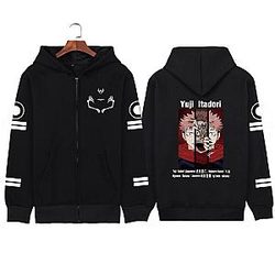 Black Clover Hoodie - Yuri Itadori Print Zipper Hoodies