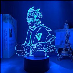 Anime Black Clover Lamp - 3D Led Lamp Anime Bedroom Decor Nightlight