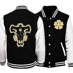 Black Clover Jacket - Harajuku Anime Unisex Baseball Uniform Casual Jackets
