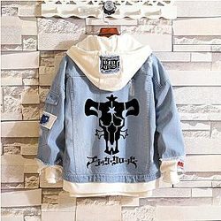 Black Clover Jacket - Asta Cosplay Denim Jacket Funny