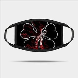Black Clover Face Mask: Asta Five-leaf Clover Face Mask