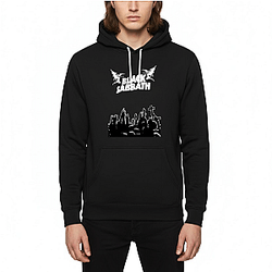 Black Sabbath Hoodie Retro Grunge Distortion Print