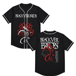 Black Veil Brides Vindicatour II Tour 2026 Signature HTCT2808 Black Veil Brides Baseball Jersey
