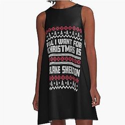 All I Want for Christmas is Blake Shelton Gift for Fans A-Line Dress