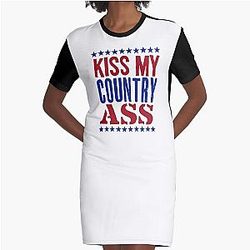 Kiss My Country Ass Blake Shelton T-Shirt Dress