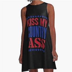 Kiss My Country Ass Blake Shelton A-Line Dress