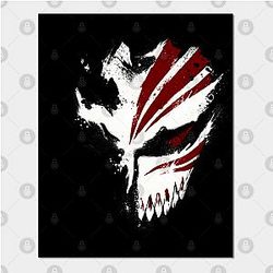 Bleach Poster - Kurosaki Ichigo maschera cava Poster rosso scuro TP1408