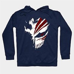 Bleach Hoodies - Kurosaki Ichigo hollow mask Dark red Hoodie TP1408