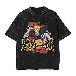 Ichigo Kanji and Symbol Scribbles PTTT2906 Washed  Bleach T-Shirts