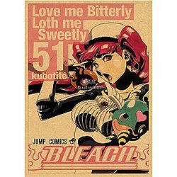Anime giapponese Bleach Stampa di carta Kraft Vintage poster