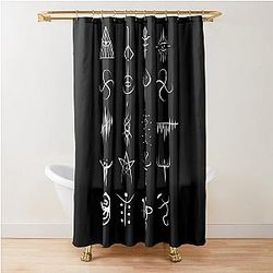Bloodborne caryll runes  Shower Curtain