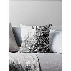 Eileen the Crow - Bloodborne Throw Pillow