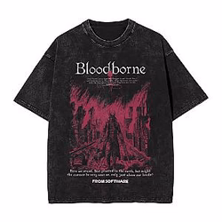 Bloodborne T-shirt - Dark Gothic Landscape Tee