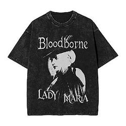 Lady Maria PTTT0804 Washed  Bloodborne T-Shirts