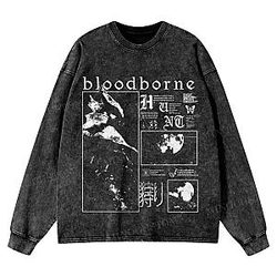 Action RPG Horror PTTT1008 Washed Bloodborne Sweatshirts