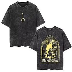 Horror Game PTTT1509 Washed  Bloodborne T-Shirts