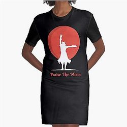 Bloodborne Praise the Moon  Graphic T-Shirt Dress