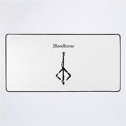 of Bloodborne hunter symbol black Desk Mat