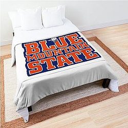 Retro Blue Mountain Comforter