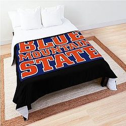 Retro Blue Mountain Comforter