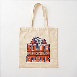 Retro Blue Mountain State Cotton Tote Bag