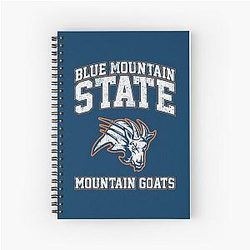 Blue Mountain Mountain Blue Goats Spiral Notebook