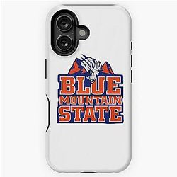 Retro Blue Mountain iPhone Tough Case